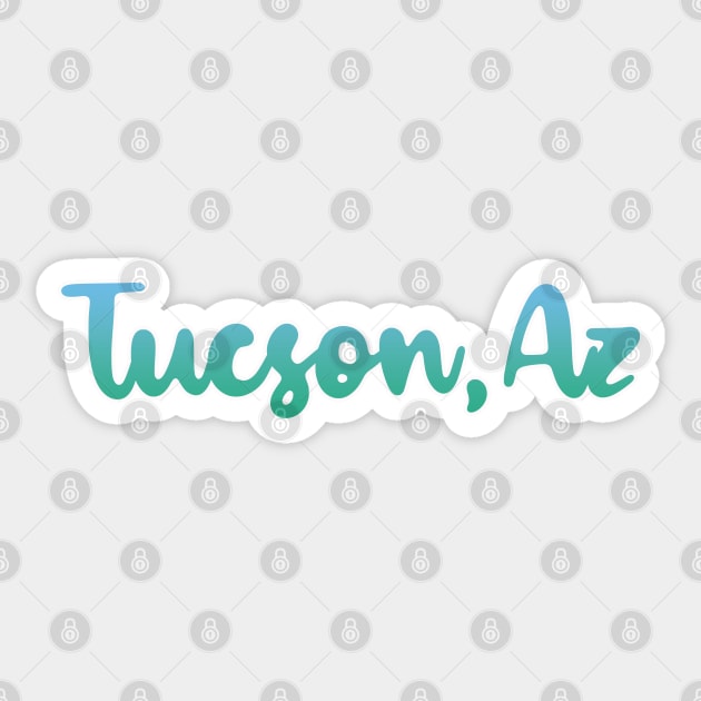 Tucson Arizona map  Arizona tourism Tucson AZ Sticker by BoogieCreates